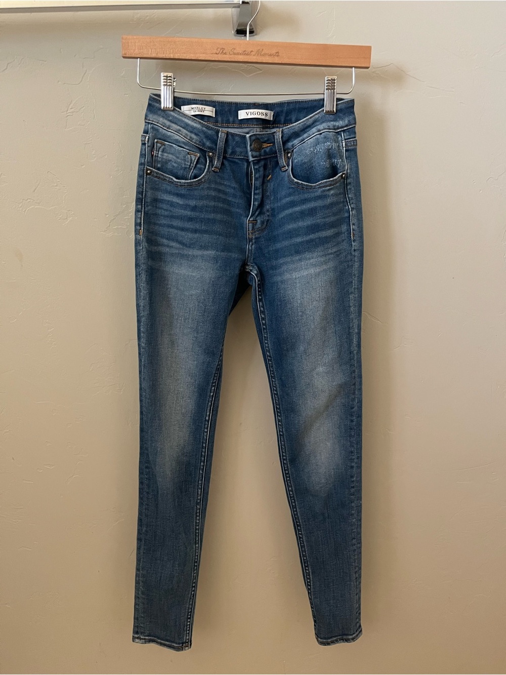 VIGOSS Medium Wash Skinny Jeans Waist Size 24